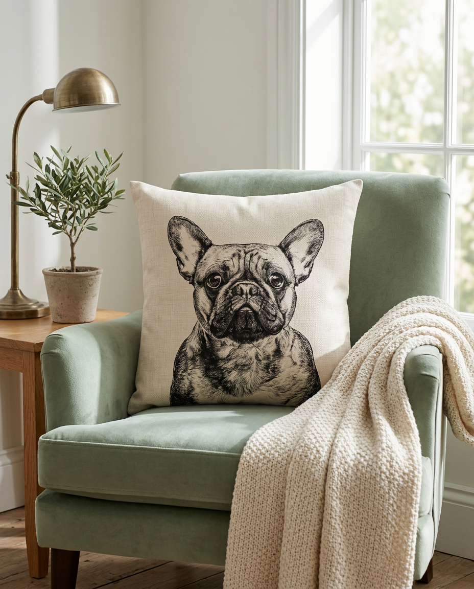 B&W Print Pillow